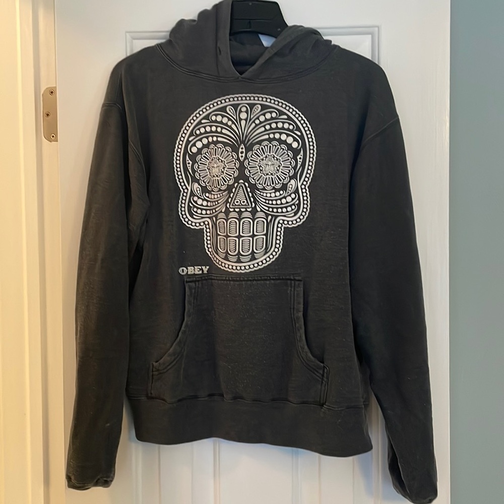 Obey glow in the dark skull hoody